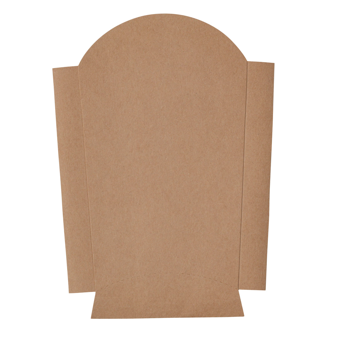 Bio Tek 4 oz Kraft Paper Fry Cup / Snack Container - 4 3/4" x 3 1/2" x 5" - 100 count box