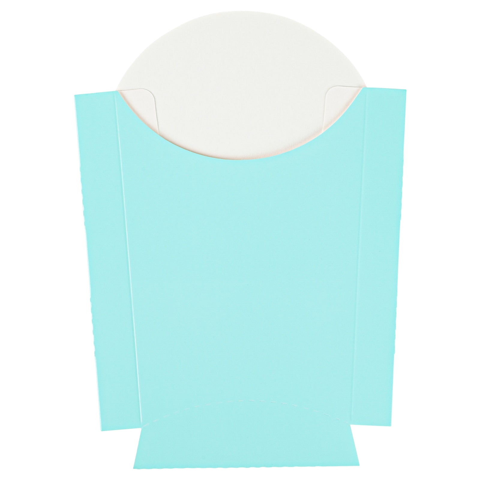 Bio Tek 4 oz Turquoise Paper Fry Cup / Snack Container - 4 3/4" x 3 1/2" x 5" - 100 count box