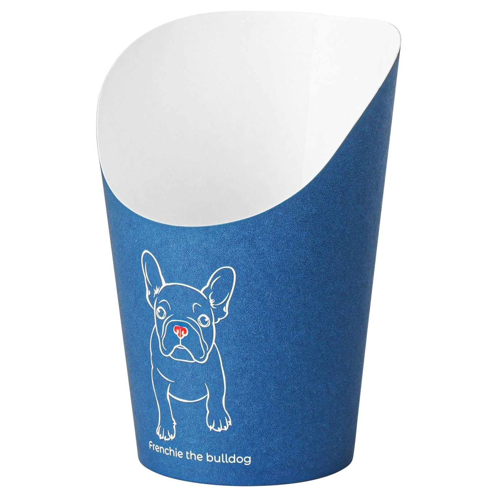 Bio Tek 12 oz Round Frenchie Paper Incline Cup - 3 1/2" x 3 1/2" x 4 3/4" - 100 count box
