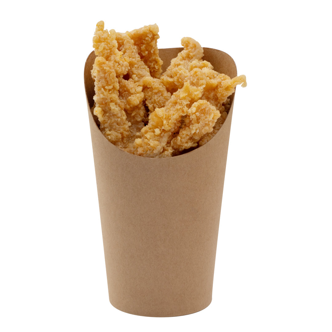 Bio Tek 16 oz Round Kraft Paper Incline Cup - 3 1/2" x 3 1/2" x 5 3/4" - 100 count box