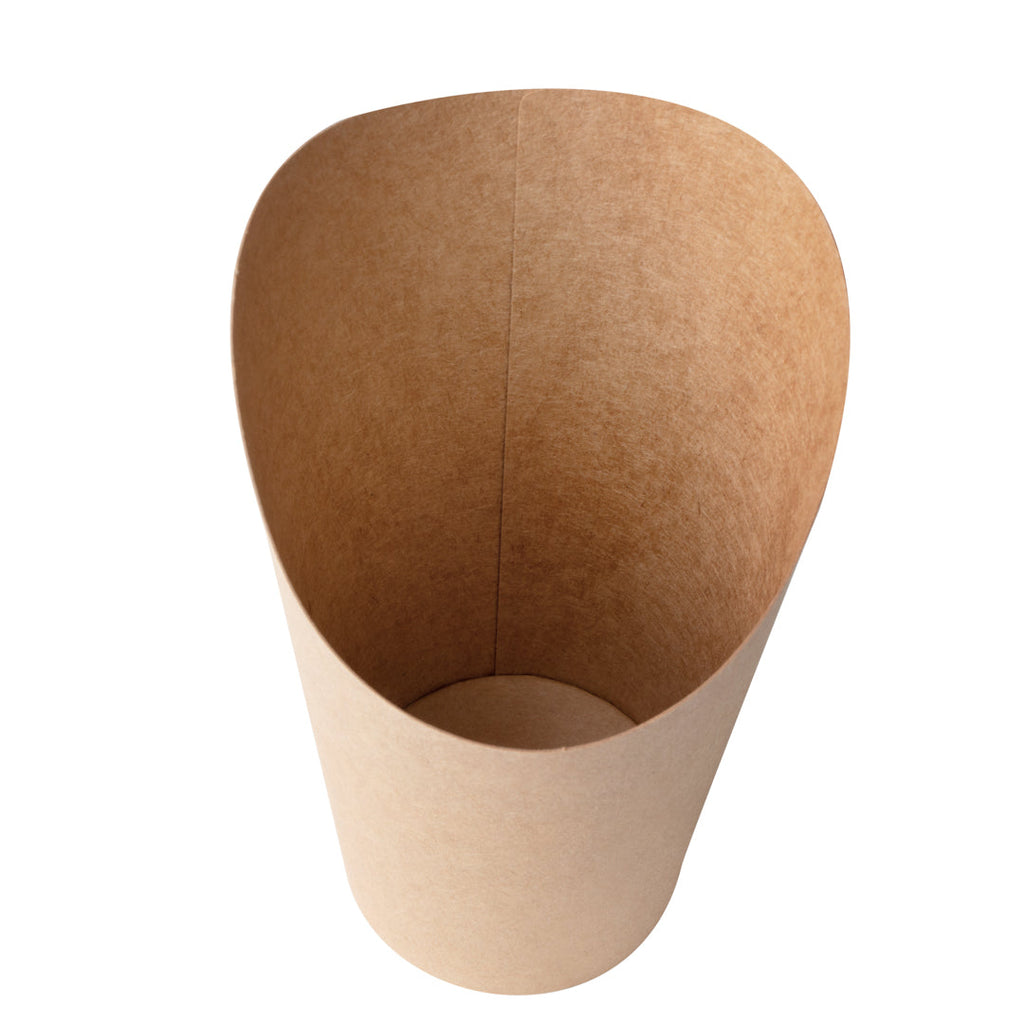 Bio Tek 16 oz Round Kraft Paper Incline Cup - 3 1/2" x 3 1/2" x 5 3/4" - 100 count box