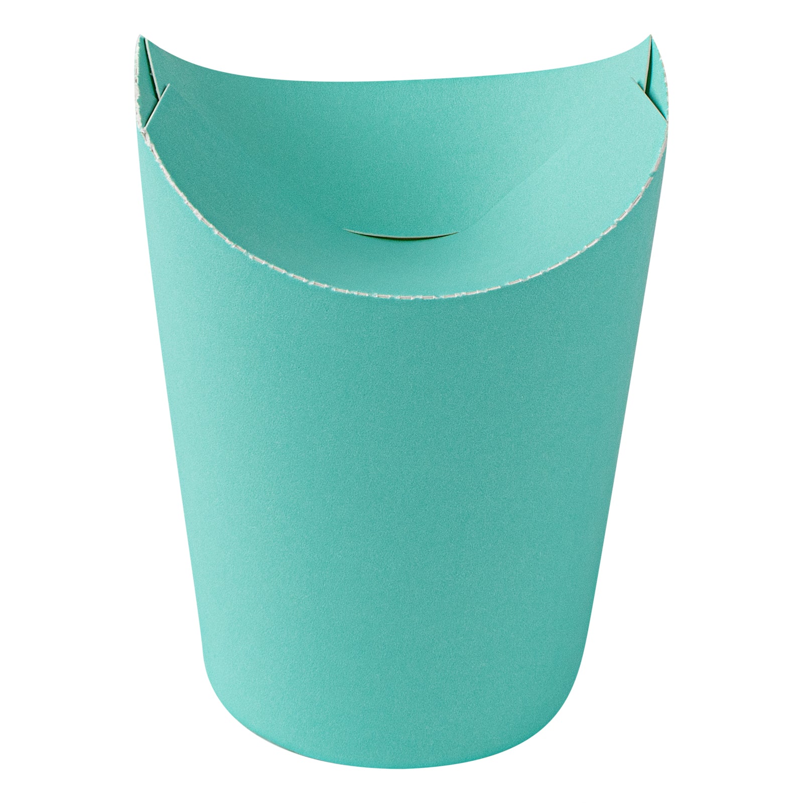 Bio Tek 16 oz Round Turquoise Paper To Go Fry Cup - 3 1/4" x 3 1/4" x 4 1/4" - 100 count box