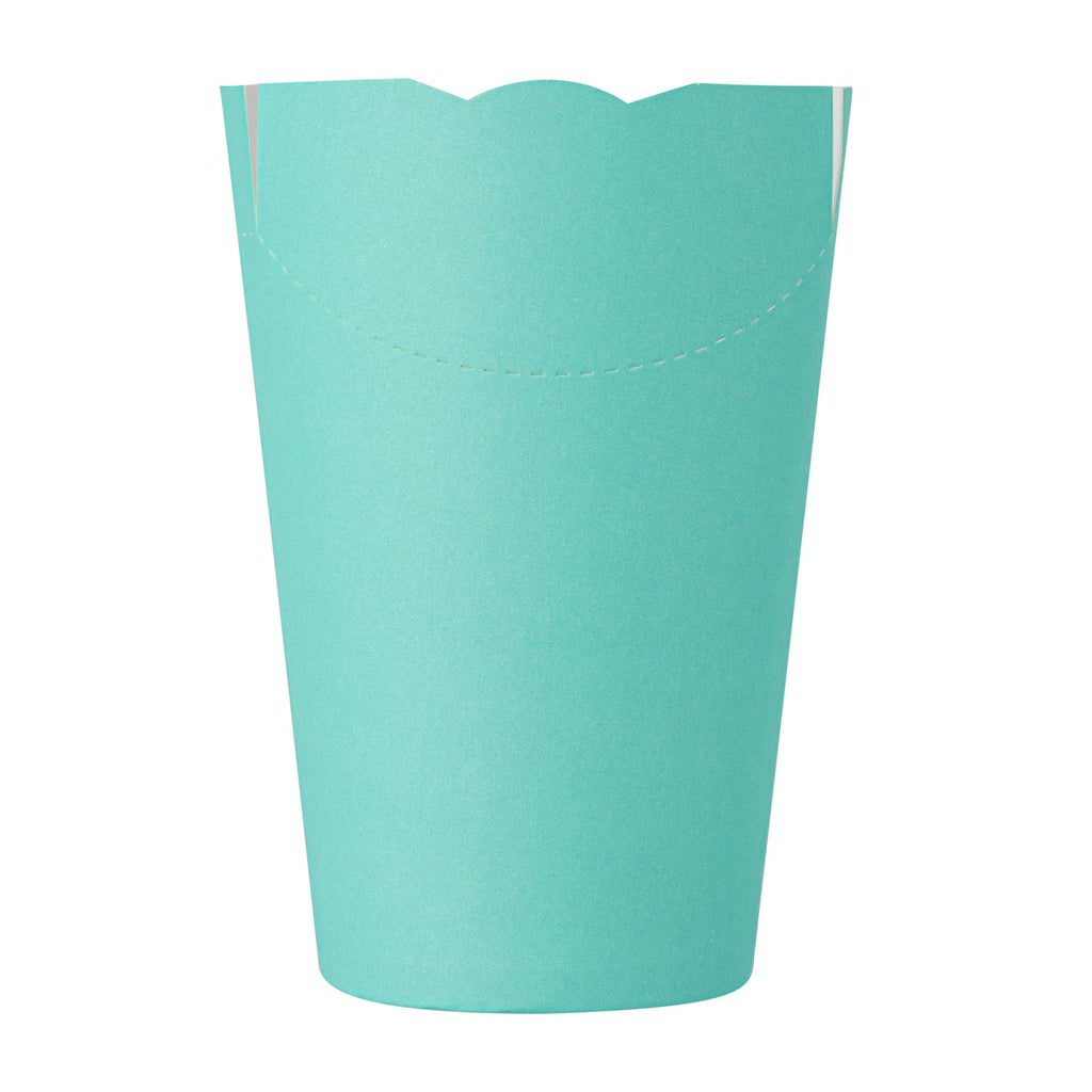 Bio Tek 16 oz Round Turquoise Paper To Go Fry Cup - 3 1/4" x 3 1/4" x 4 1/4" - 100 count box