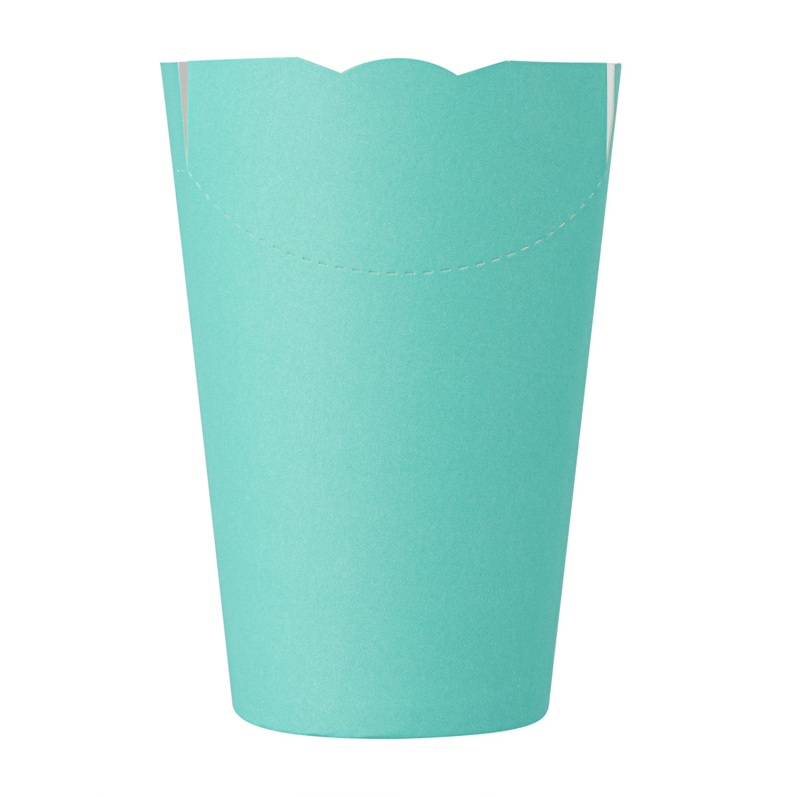 Bio Tek 16 oz Round Turquoise Paper To Go Fry Cup - 3 1/4" x 3 1/4" x 4 1/4" - 100 count box