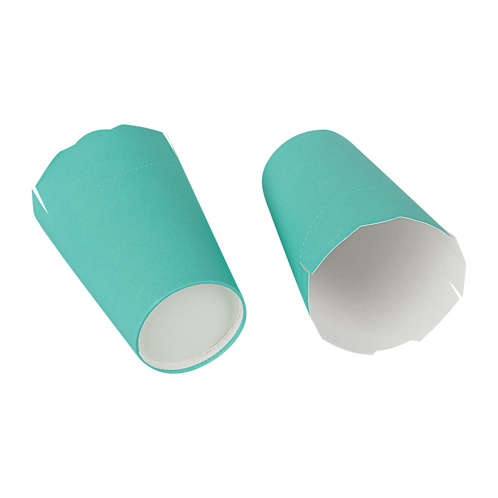 Bio Tek 16 oz Round Turquoise Paper To Go Fry Cup - 3 1/4" x 3 1/4" x 4 1/4" - 100 count box