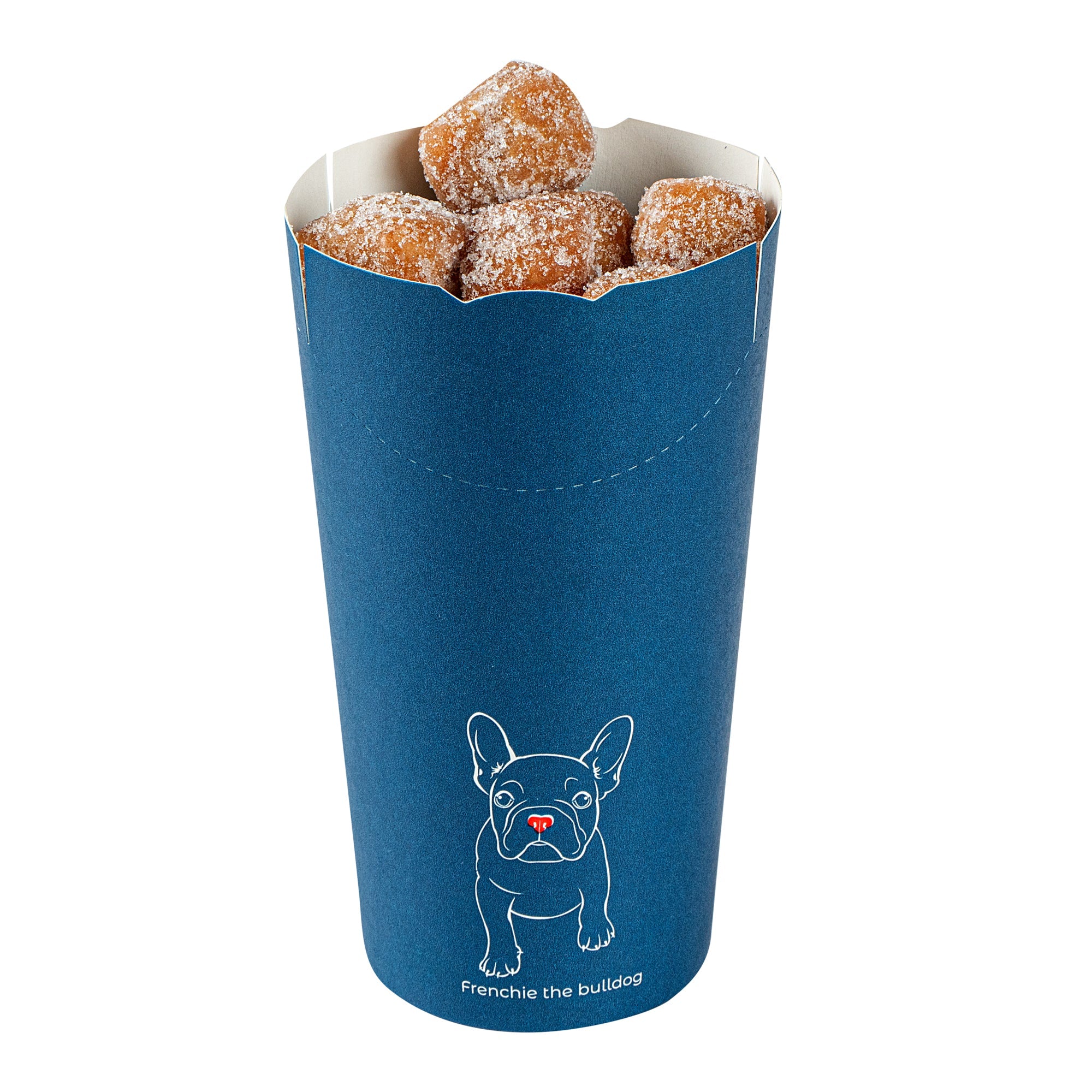 Bio Tek 20 oz Round Frenchie Paper To Go Fry Cup - 3 1/4" x 3 1/4" x 5" - 100 count box