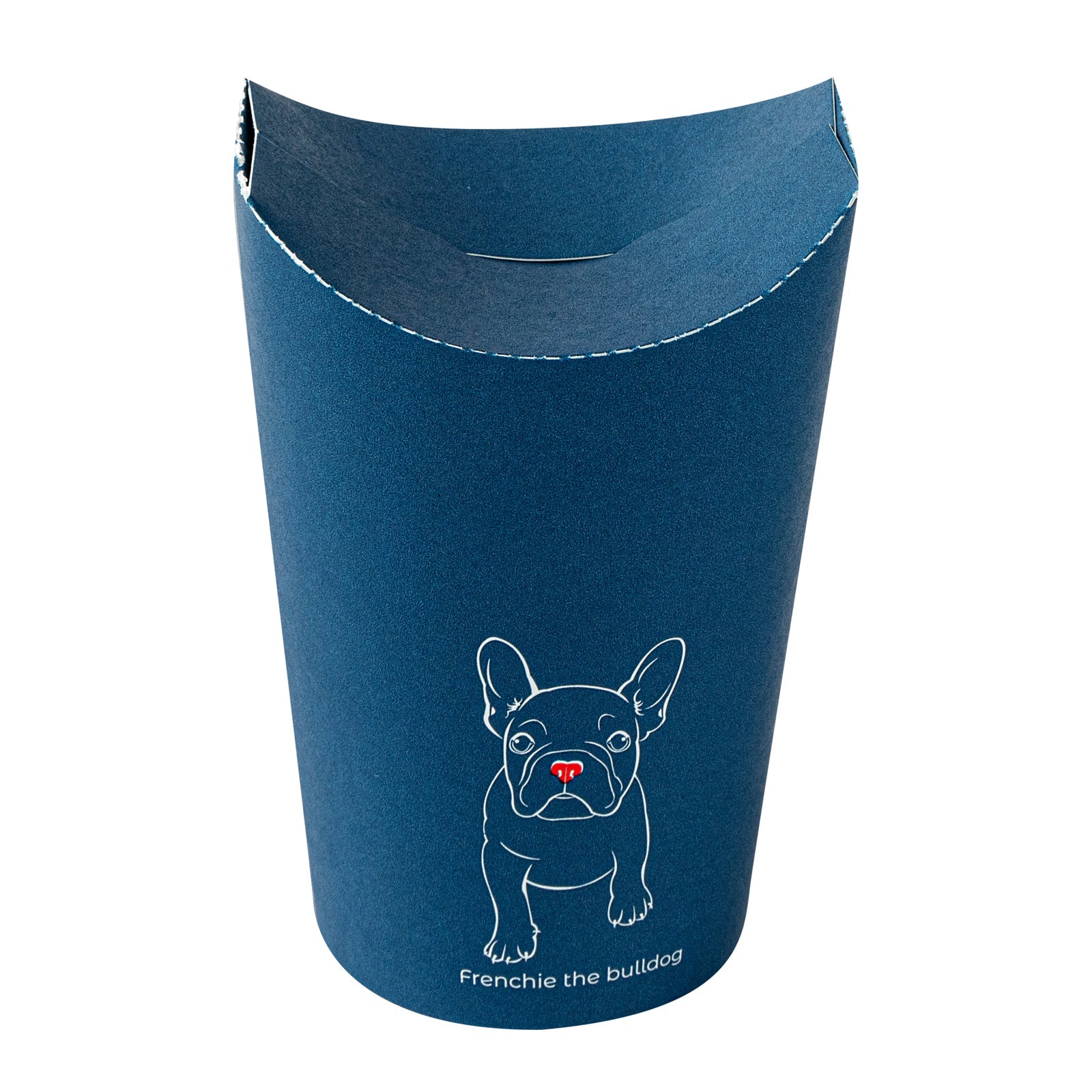 Bio Tek 20 oz Round Frenchie Paper To Go Fry Cup - 3 1/4" x 3 1/4" x 5" - 100 count box