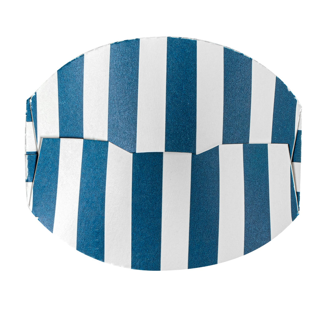 Bio Tek 20 oz Round Blue and White Stripe Paper To Go Fry Cup - 3 1/4" x 3 1/4" x 5" - 100 count box