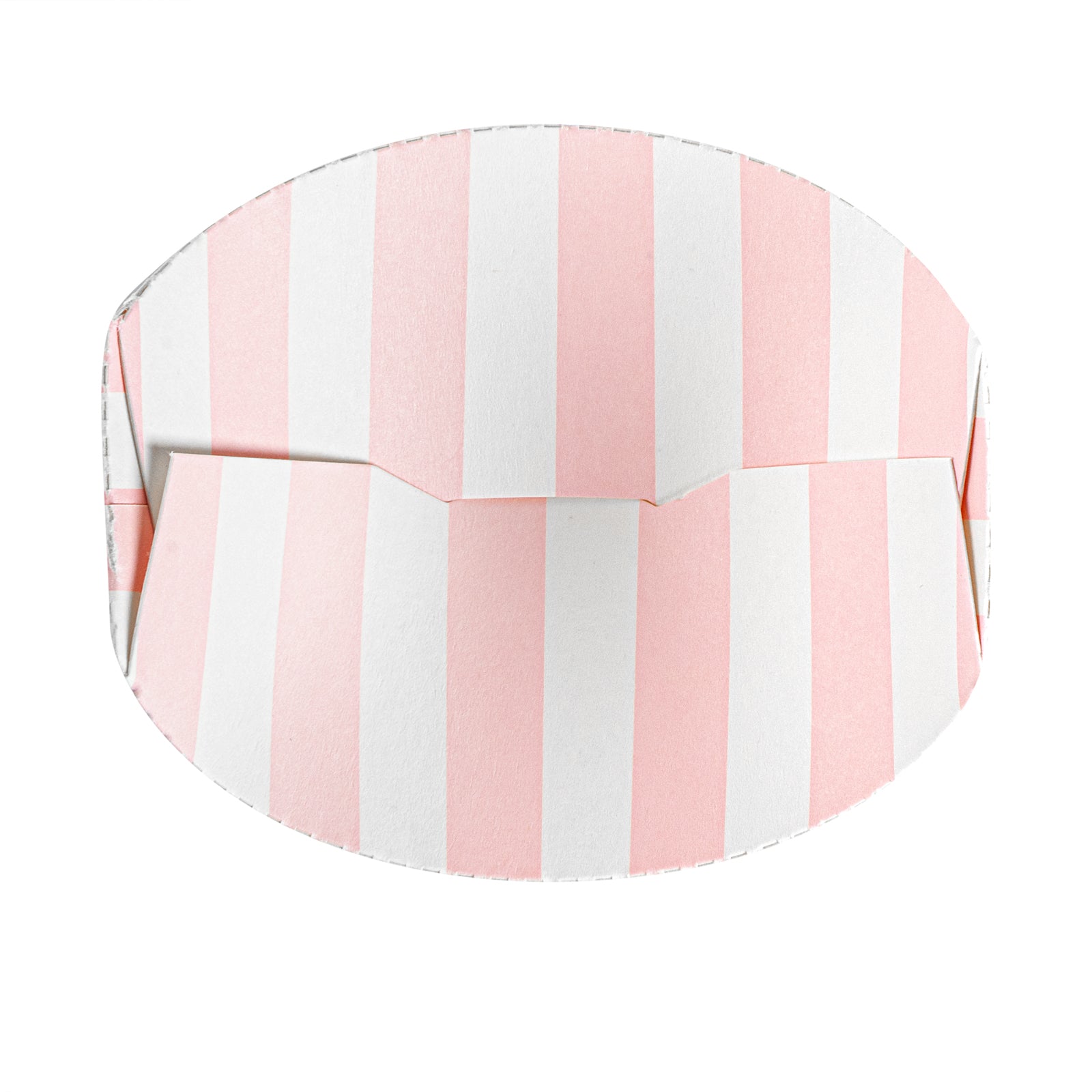 Bio Tek 20 oz Round Pink and White Stripe Paper To Go Fry Cup - 3 1/4" x 3 1/4" x 5" - 100 count box