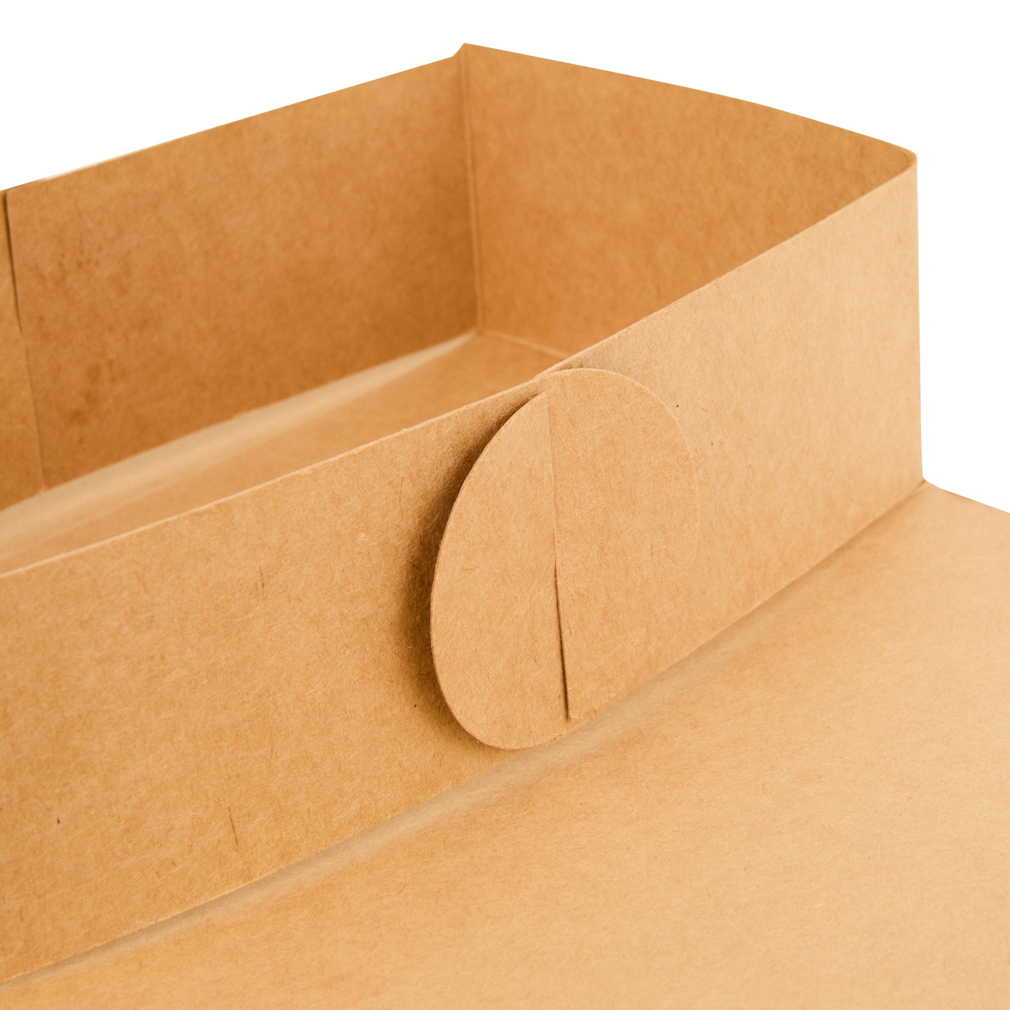 Bio Tek Kraft Paper To Go Lunch / Drink Carrier - with Handle - 8 3/4" x 4 1/4" x 8" - 100 count box