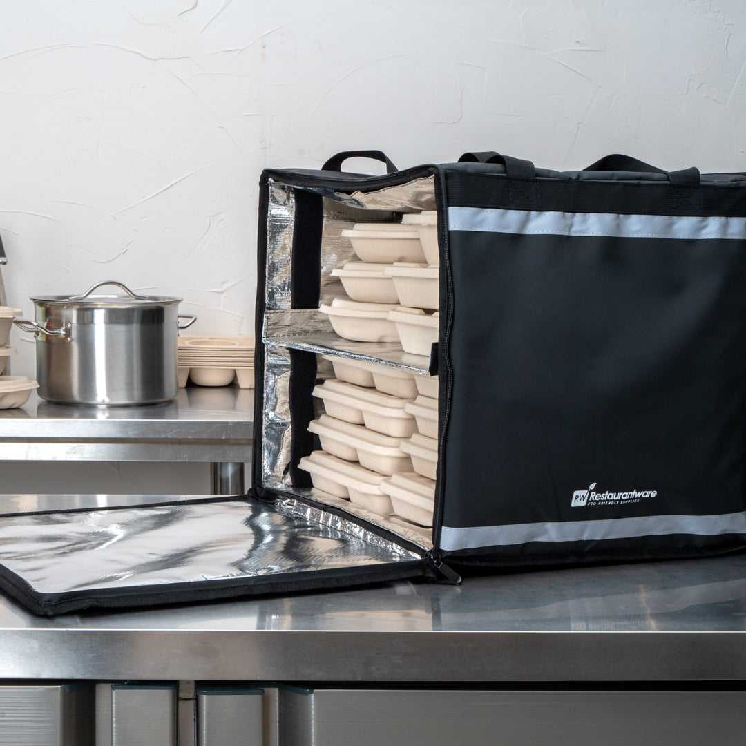 Cater Tek Black Insulated Food Delivery / Catering Bag - with Removable Insert - 17 3/4" - 1 count box