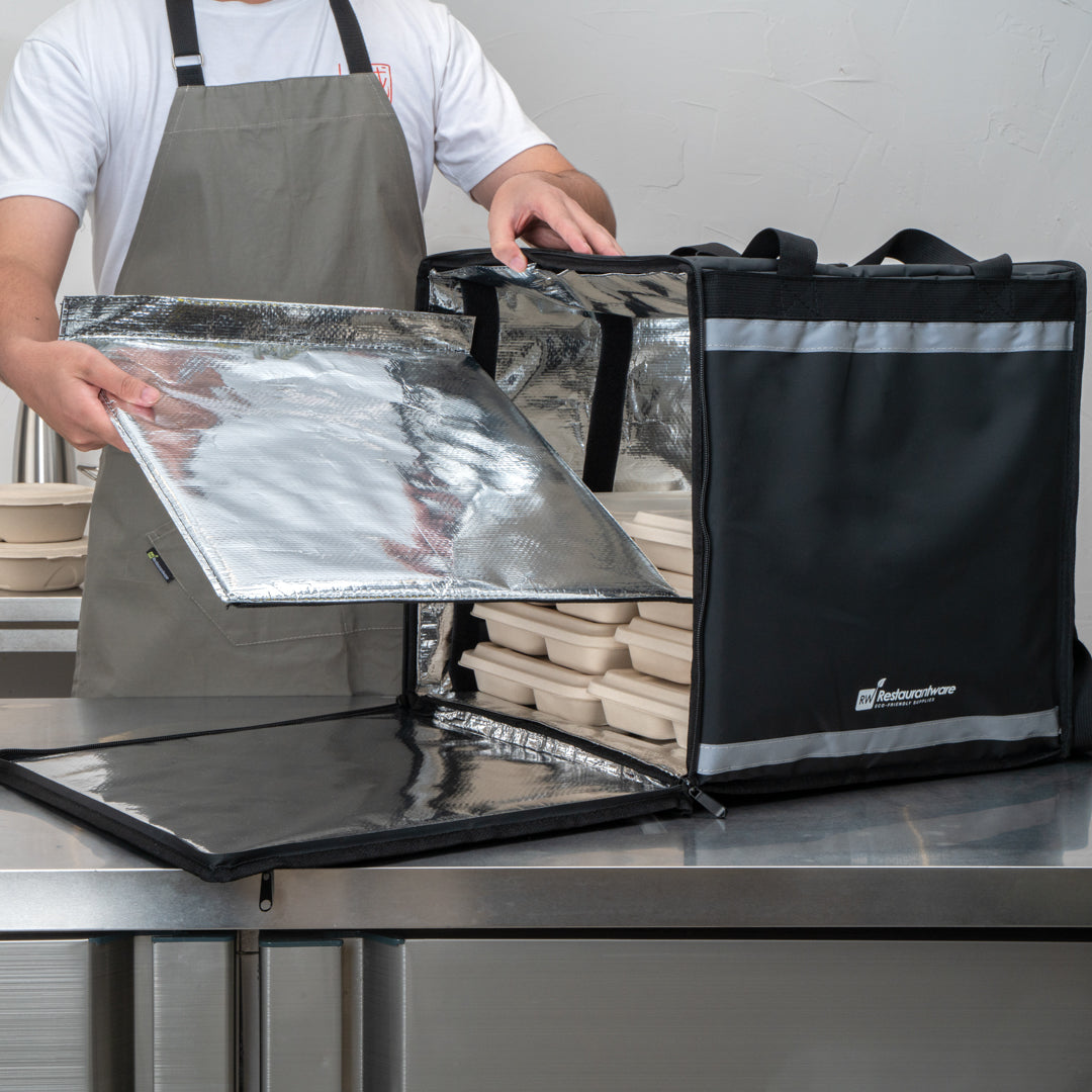 Cater Tek Black Insulated Food Delivery / Catering Bag - with Removable Insert - 17 3/4" - 1 count box