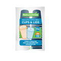 Restpresso 12 oz Midnight Blue Paper Ripple Wall Coffee Cup - with White Lid - 3 1/2" x 3 1/2" x 5" - 20 count box