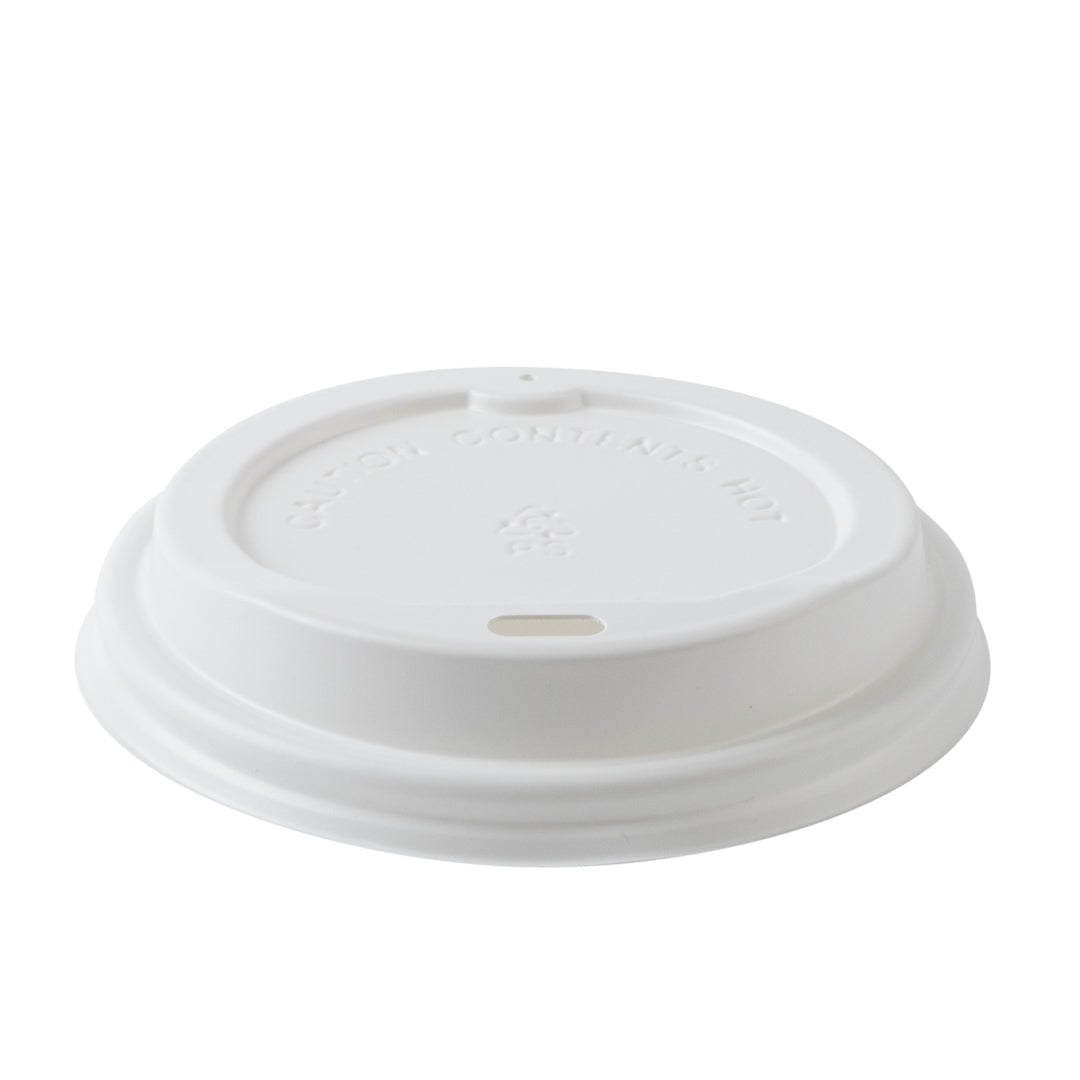 Restpresso 12 oz White Paper Ripple Wall Coffee Cup - with White Lid - 3 1/2" x 3 1/2" x 5" - 20 count box