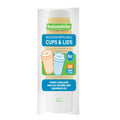 Restpresso 8 oz Light Yellow Paper Ripple Wall Coffee Cup - with White Lid - 3 1/2" x 3 1/2" x 4" - 20 count box