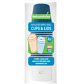 Restpresso 8 oz Midnight Blue Paper Ripple Wall Coffee Cup - with White Lid - 3 1/2" x 3 1/2" x 4" - 400 count box