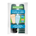 Restpresso 16 oz Forest Green Paper Ripple Wall Coffee Cup - with Black Lid - 3 1/2" x 3 1/2" x 6 1/4" - 200 count box