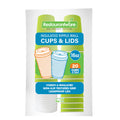 Restpresso 16 oz Eco Green Paper Ripple Wall Coffee Cup - with White Lid - 3 1/2" x 3 1/2" x 6 1/4" - 20 count box