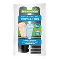 Restpresso 16 oz Gray Paper Ripple Wall Coffee Cup - with Black Lid - 3 1/2" x 3 1/2" x 6 1/4" - 200 count box