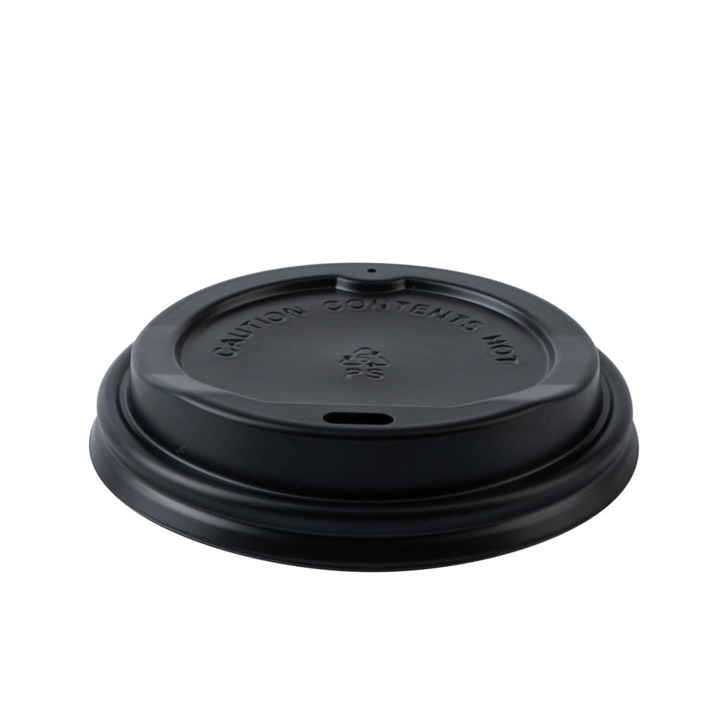 Restpresso 16 oz Gray Paper Ripple Wall Coffee Cup - with Black Lid - 3 1/2" x 3 1/2" x 6 1/4" - 20 count box