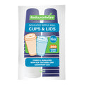 Restpresso 16 oz Royal Purple Paper Ripple Wall Coffee Cup - with White Lid - 3 1/2" x 3 1/2" x 6 1/4" - 200 count box