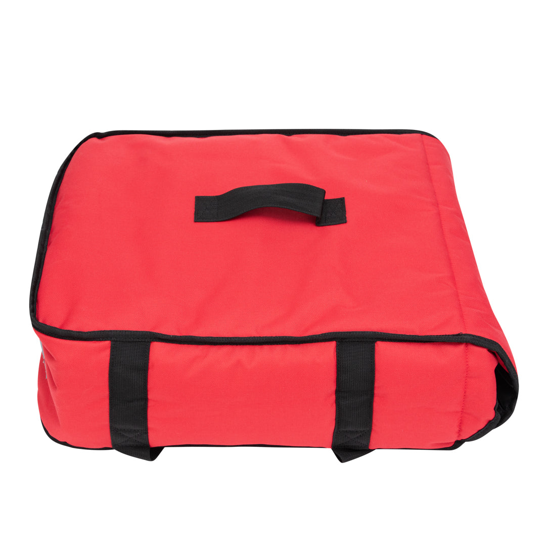 Delivery Tek Red Pizza Bag - Holds 2-16" or 3-14", Insulated - 16 1/2" x 18" x 6 1/2" - 1 count box