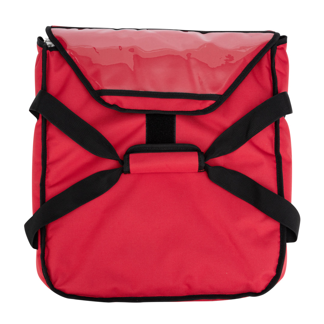 Delivery Tek Red Pizza Bag - Holds 2-16" or 3-14", Insulated - 16 1/2" x 18" x 6 1/2" - 1 count box
