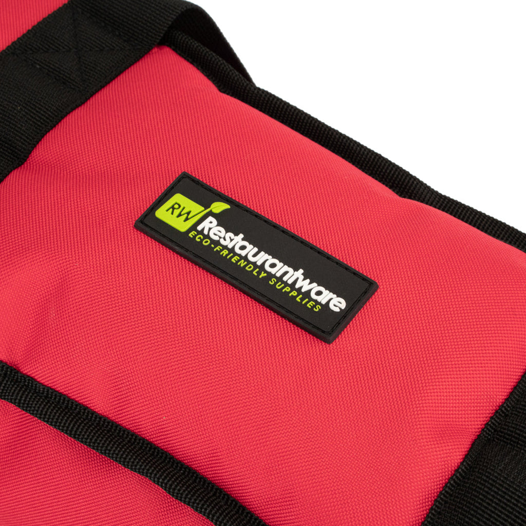Delivery Tek Red Pizza Bag - Holds 2-16" or 3-14", Insulated - 16 1/2" x 18" x 6 1/2" - 1 count box