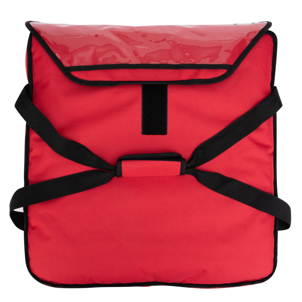 Delivery Tek Red Pizza Bag - Holds 2-20" or 3-18", Insulated - 20 3/4" x 21 3/4" x 6 1/2" - 1 count box