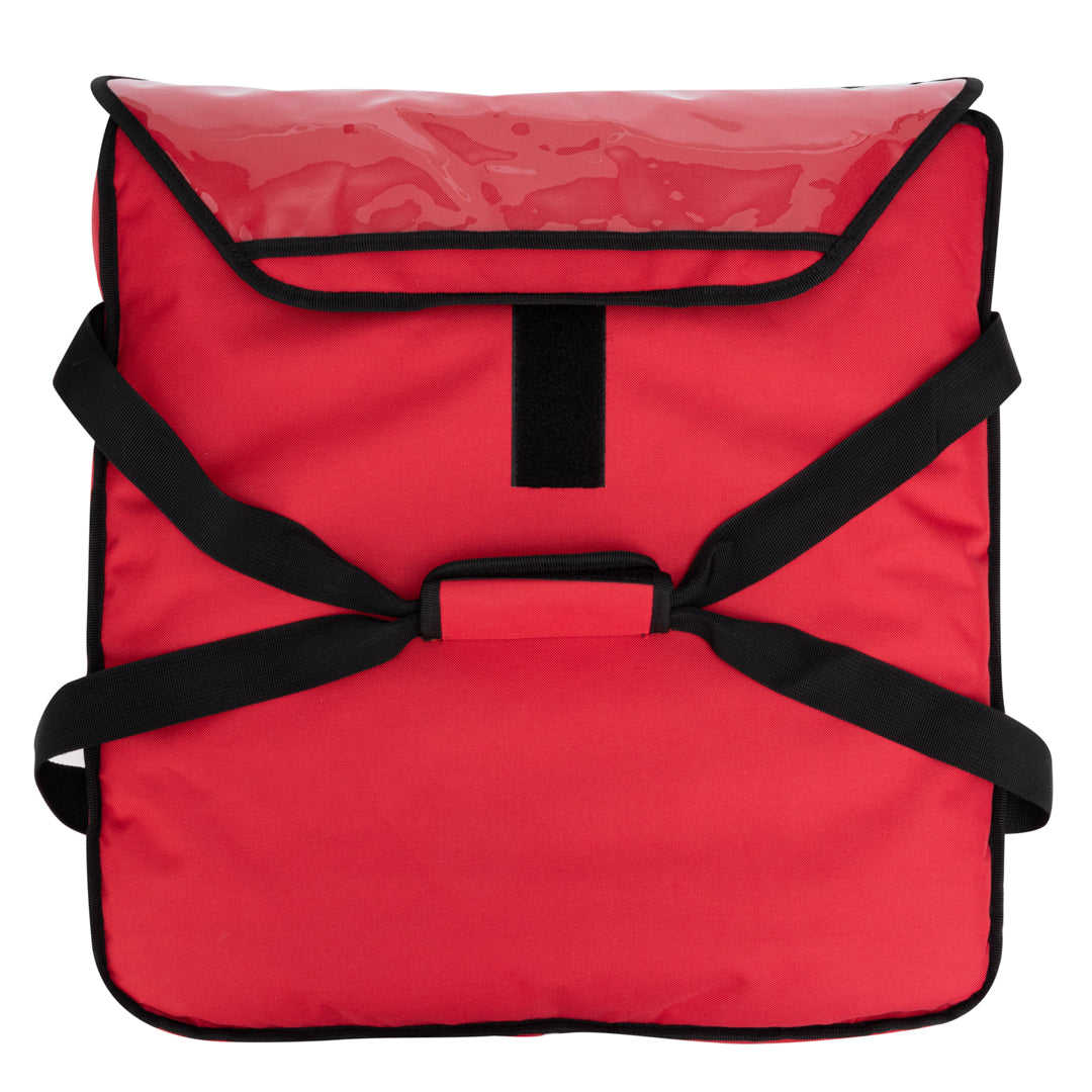 Delivery Tek Red Pizza Bag - Holds 2-20" or 3-18", Insulated - 20 3/4" x 21 3/4" x 6 1/2" - 1 count box