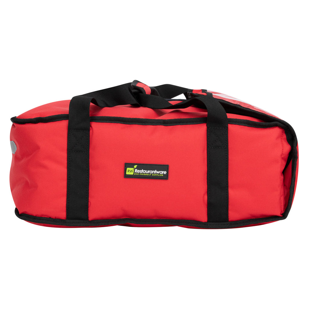 Delivery Tek Red Pizza Bag - Holds 3-18" or 4-16", Insulated - 17 1/2" x 20" x 7 1/2" - 1 count box