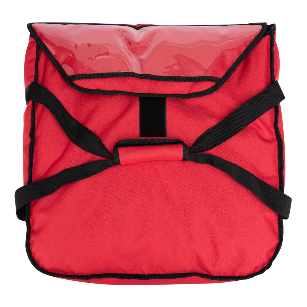 Delivery Tek Red Pizza Bag - Holds 5-18" or 6-16", Insulated - 19 1/2" x 19 1/2" x 12 1/2" - 1 count box