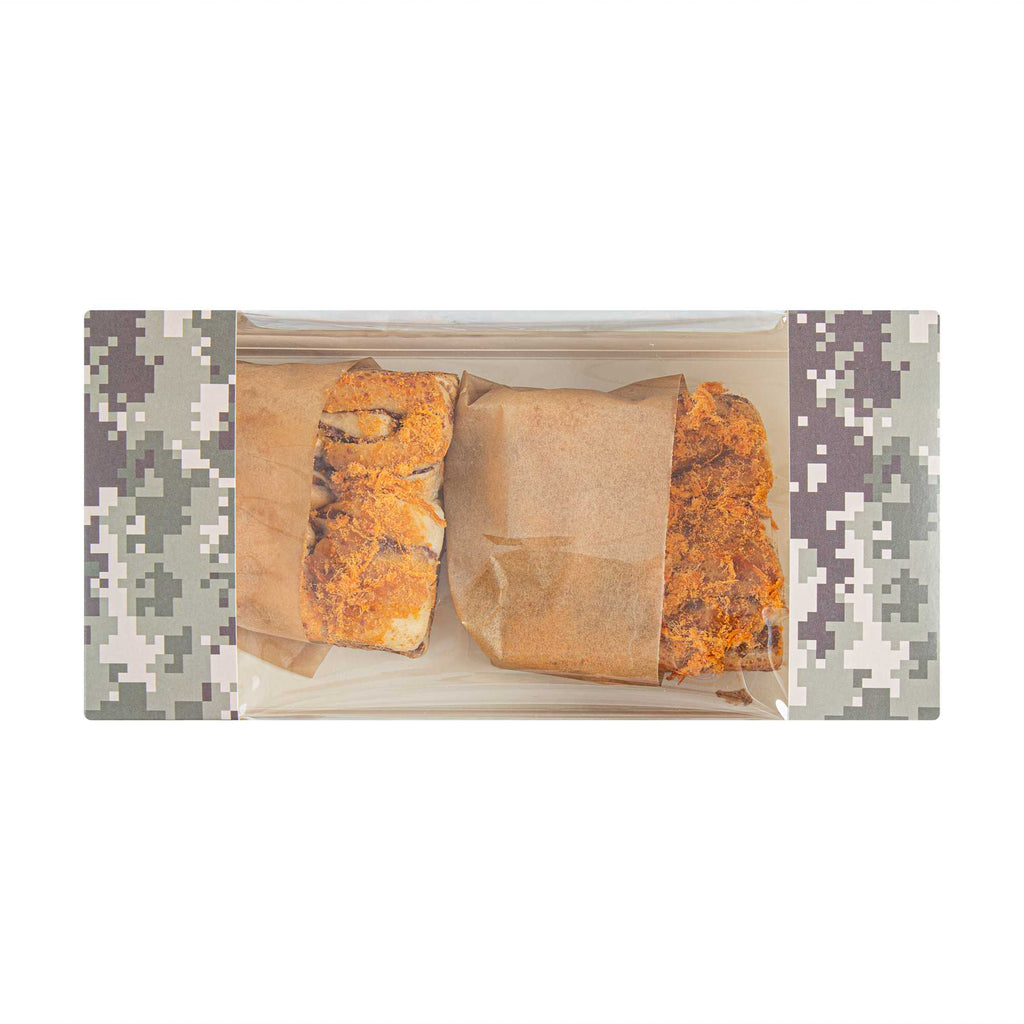 Pastry Tek Camouflage Paper Pastry / Cake Box - with Window - 9 3/4" x 4 3/4" x 4" - 100 count box