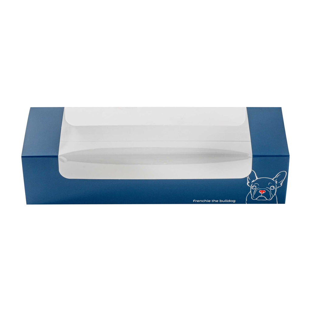 Pastry Tek Frenchie Paper Pastry / Cake Box - with Window - 9 3/4" x 3 1/4" x 2 1/4" - 100 count box