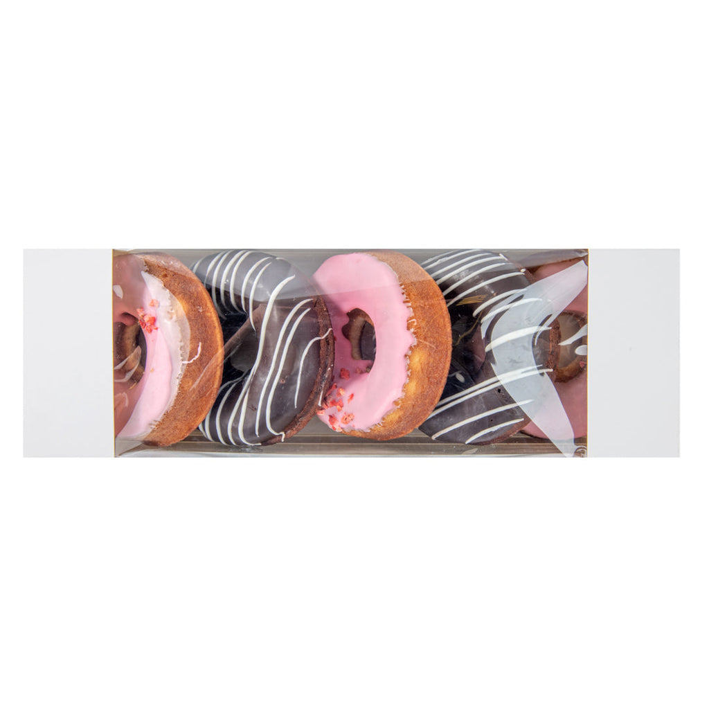 Pastry Tek White Paper Pastry / Cake Box - with Window - 9 3/4" x 3 1/4" x 2 1/4" - 100 count box