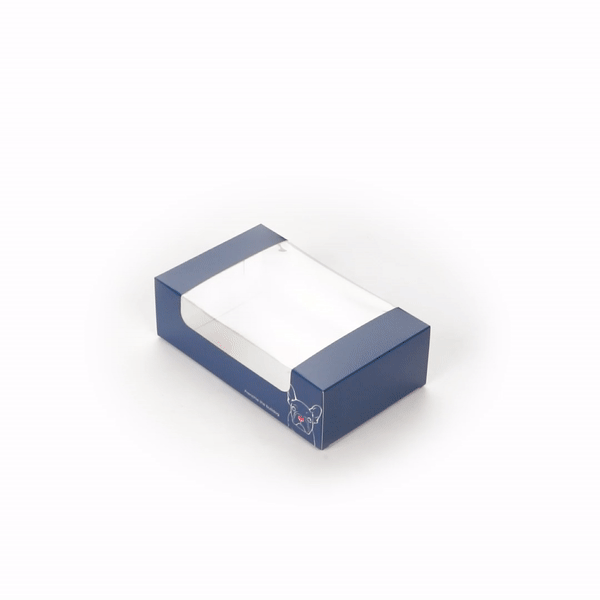 Pastry Tek Frenchie Paper Pastry / Cake Box - with Window - 7 3/4" x 4 3/4" x 2 1/4" - 100 count box