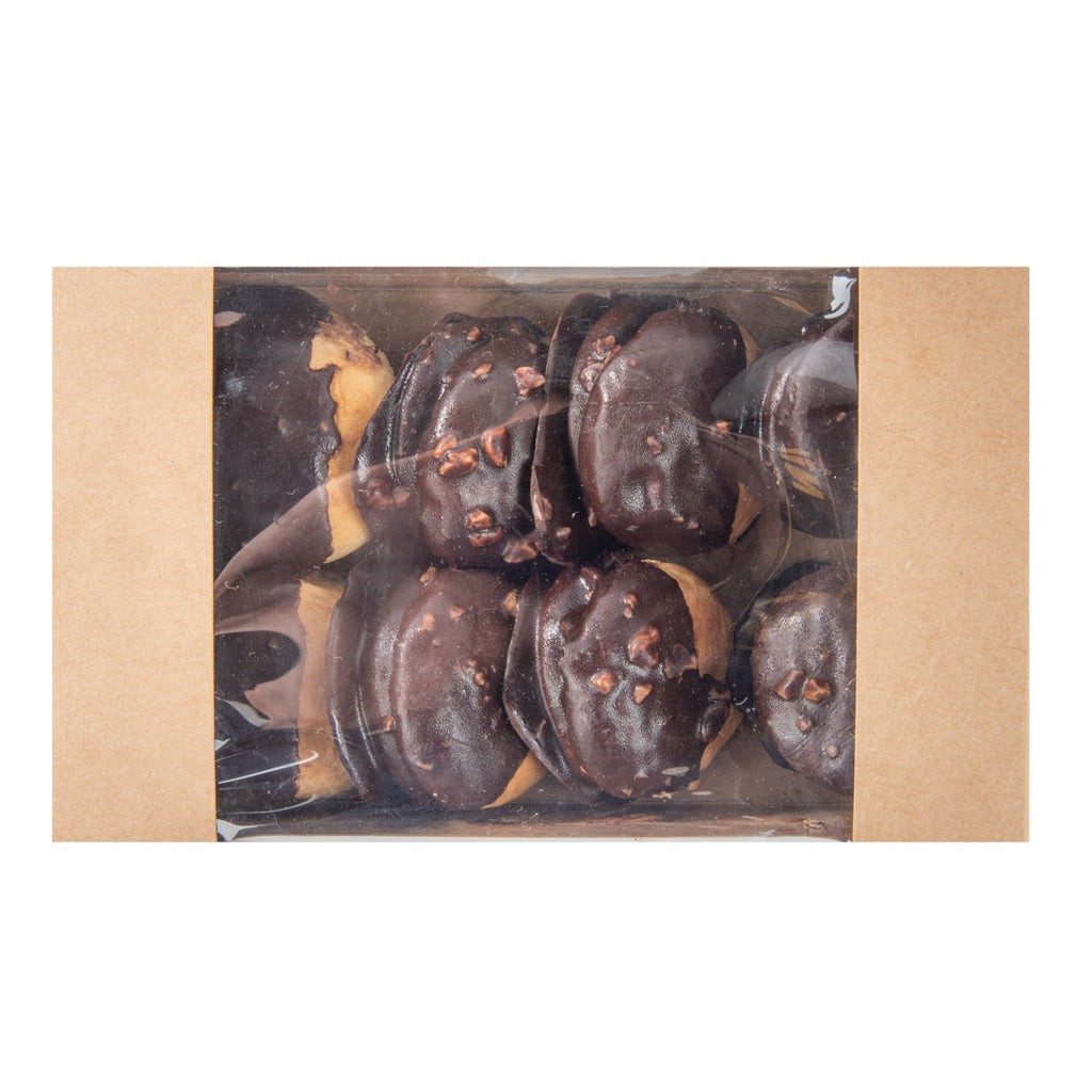 Pastry Tek Kraft Paper Pastry / Cake Box - with Window - 7 3/4" x 4 3/4" x 2 1/4" - 100 count box