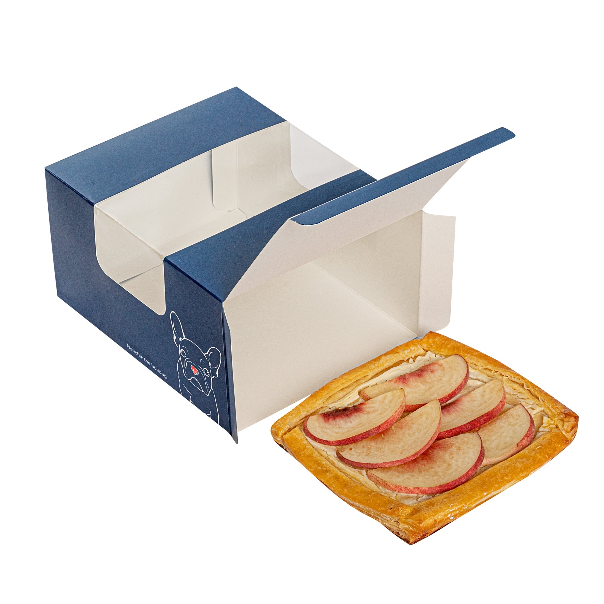Pastry Tek Frenchie Paper Pastry / Cake Box - with Window - 7" x 6" x 4"- 100 count box