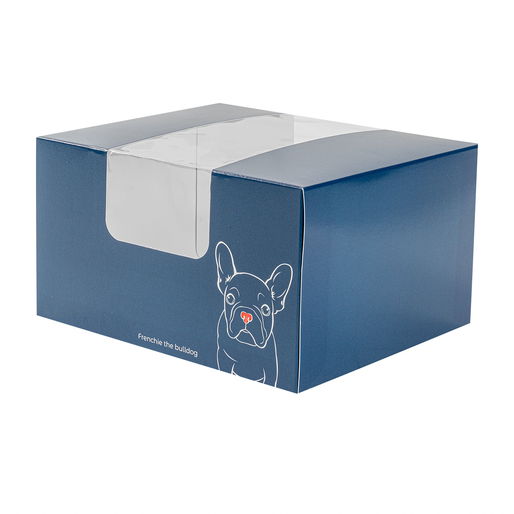 Pastry Tek Frenchie Paper Pastry / Cake Box - with Window - 7" x 6" x 4"- 100 count box