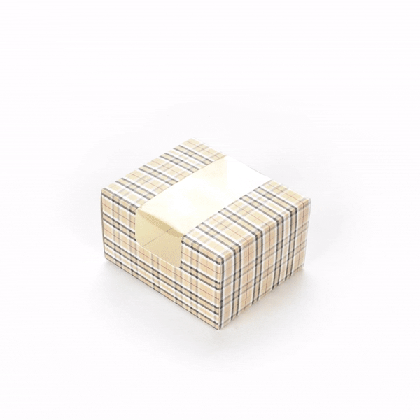 Pastry Tek Plaid Paper Pastry / Cake Box - with Window - 7" x 6" x 4" - 100 count box
