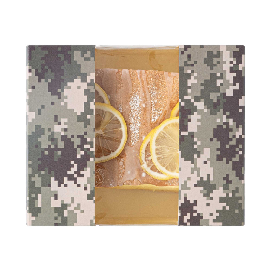 Pastry Tek Camouflage Paper Pastry / Cake Box - with Window - 7" x 6" x 4" - 100 count box