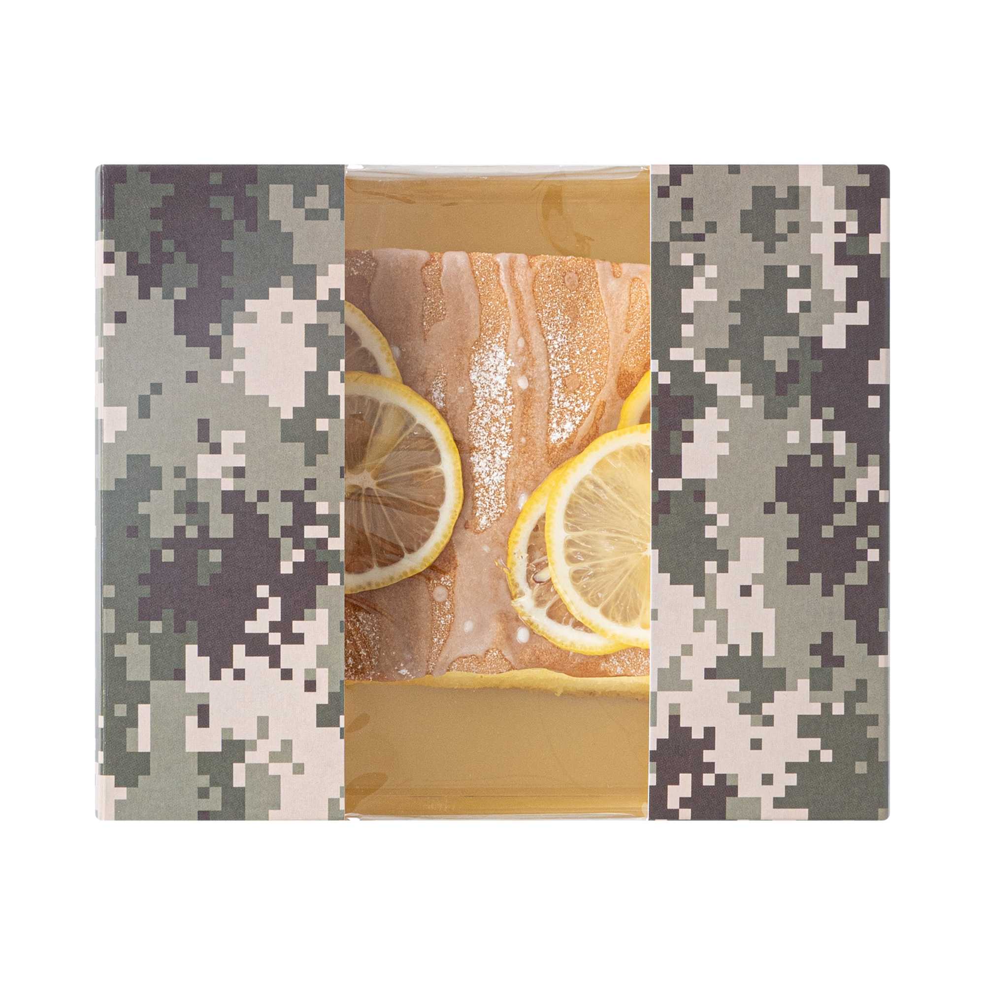 Pastry Tek Camouflage Paper Pastry / Cake Box - with Window - 7" x 6" x 4" - 100 count box