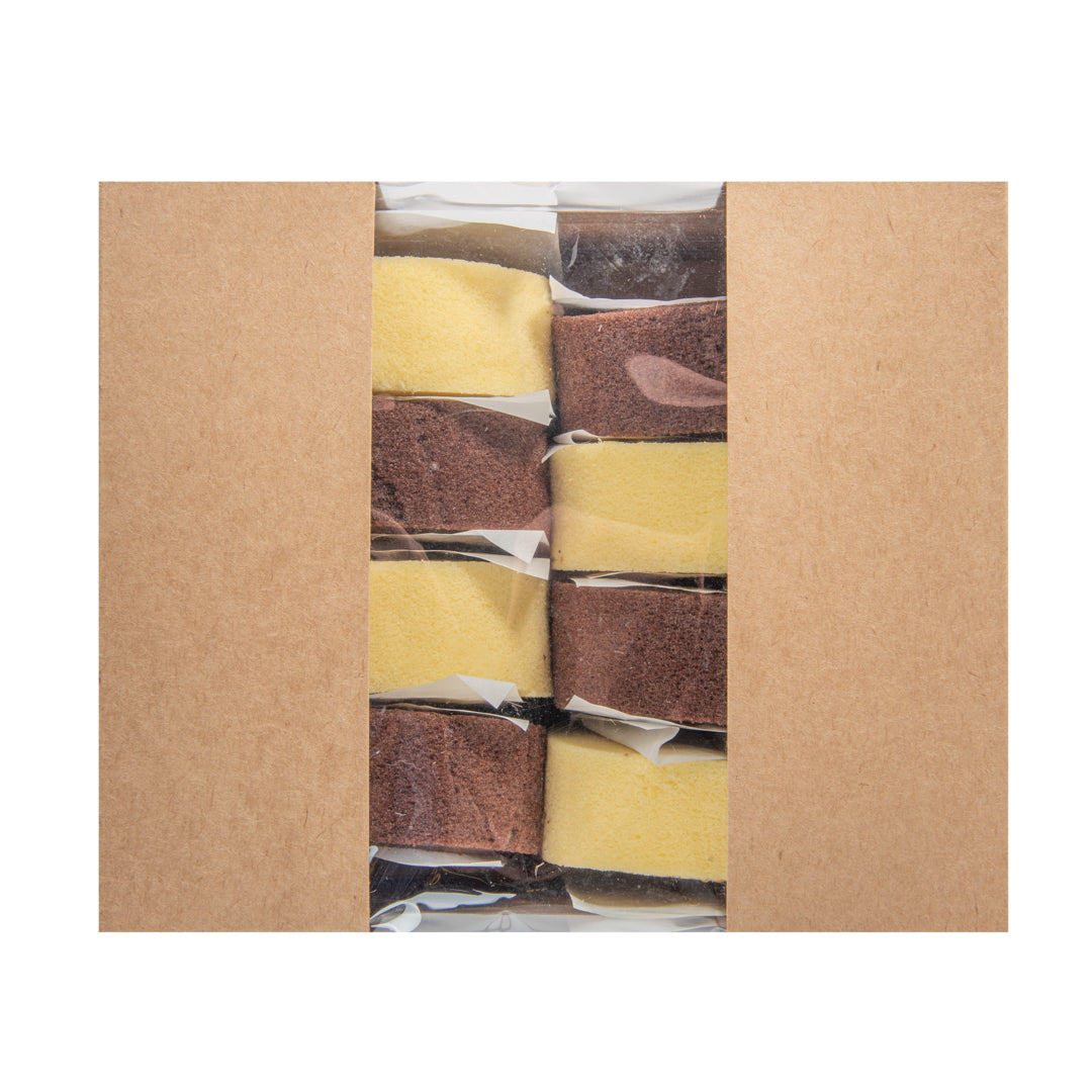 Pastry Tek Kraft Paper Pastry / Cake Box - with Window - 7" x 6" x 4" - 100 count box