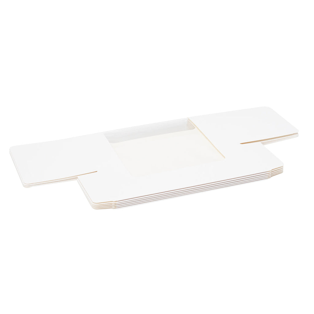 Pastry Tek White Paper Pastry / Cake Box - with Window - 7" x 6" x 4" - 100 count box