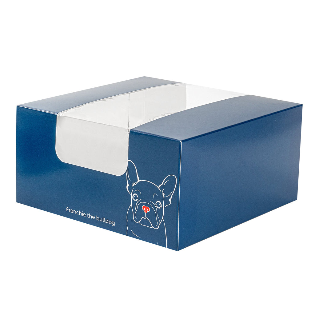 Pastry Tek Frenchie Paper Pastry / Cake Box - with Window - 6 1/4" x 6 1/4" x 3 1/4" - 100 count box