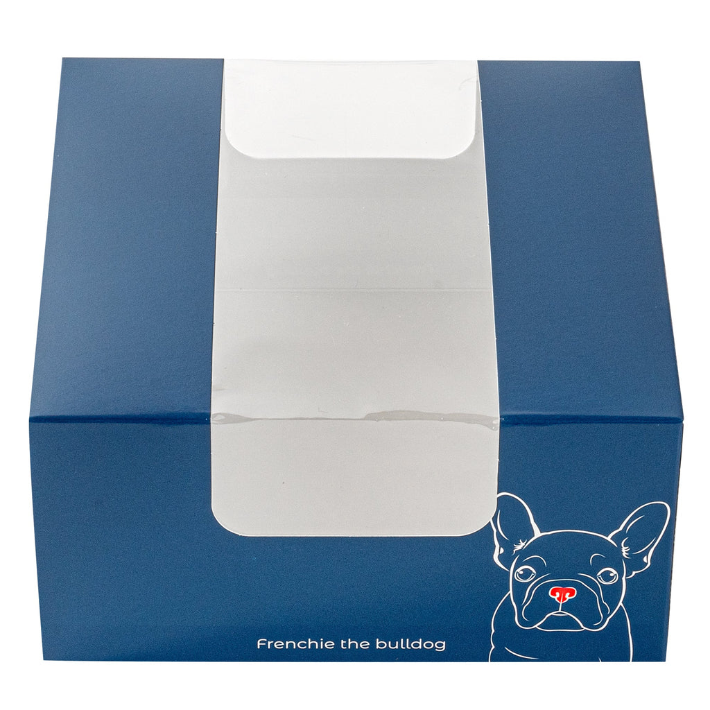 Pastry Tek Frenchie Paper Pastry / Cake Box - with Window - 6 1/4" x 6 1/4" x 3 1/4" - 100 count box
