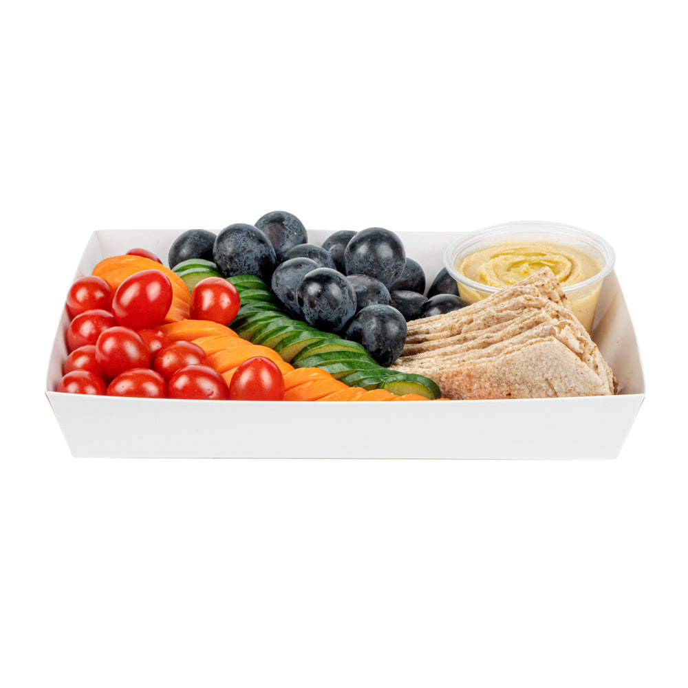 Matsuri Vision Rectangle White Paper Large Sushi Tray - 9" x 6" x 1 1/2" - 100 count box