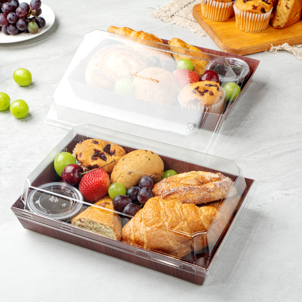 Matsuri Vision Clear Plastic Lid - Fits Large Sushi Tray - 100 count box