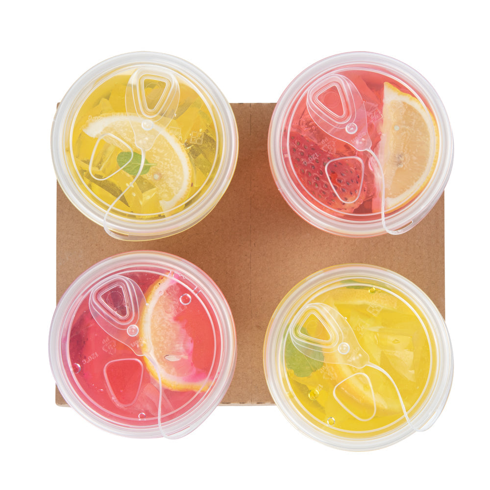 Saving Nature Kraft Paper Convertible Drink Carrier - Fits 2 or 4 Cups - 8 1/2" x 6 1/2" x 1 1/2" - 100 count box