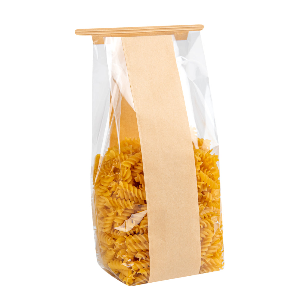Bag Tek Kraft Paper Bakery Tin Tie Bag - 4 1/2" x 3 1/2" x 12 1/2" - 100 count box